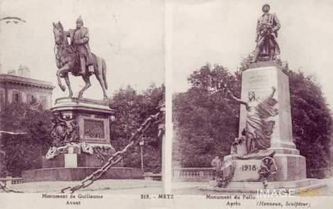 Statue équestre de Guillaume Ier et monument au Poilu (Metz)